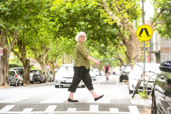 Andrea Cook has opted to walk for most of her journeys.