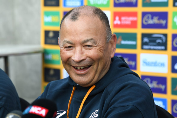 Eddie Jones during a press conference in South Africa on Thursday. 