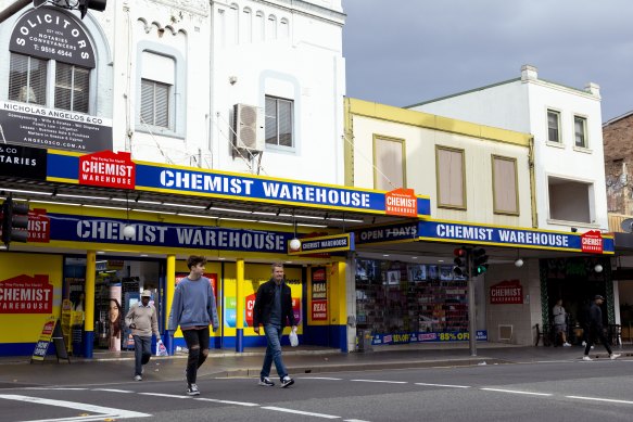 Chemist Warehouse in Newtown, Sydney.