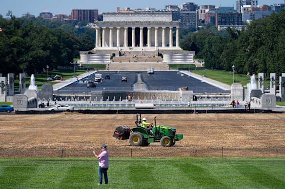 Repairs were continuing at the Washington pool during the week.