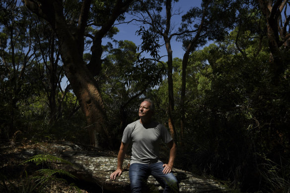 Greg Mullins in the bushland near his home in the Sydney suburb of Cromer.