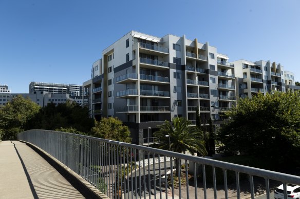 The apartment block in Canberra where an alleged illegal brothel operated.