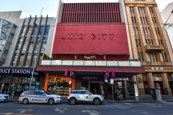 The Hoyts Mid City Centre in Bourke Street is considered one of the few brutalist buildings in the city.