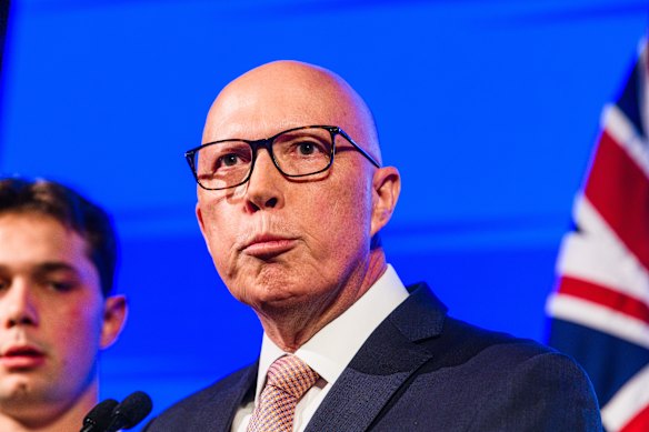 Former Liberal leader Peter Dutton on election day in May. His unpopularity with voters was a major factor in the Coalition’s loss.