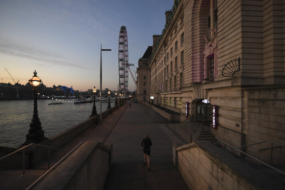 Central London is close to empty as the effects of a government-ordered lockdown are felt.