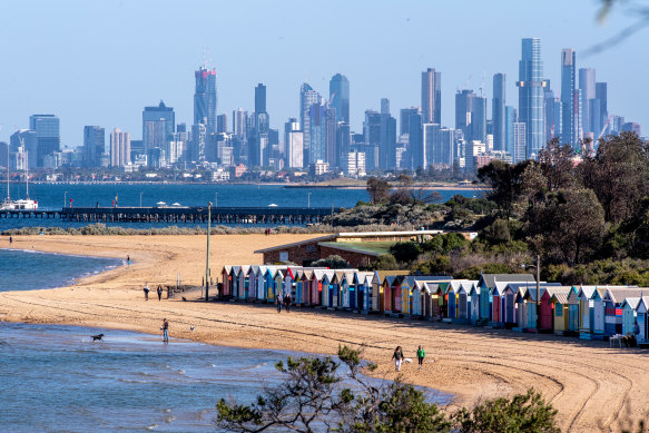 Brighton bathing boxes