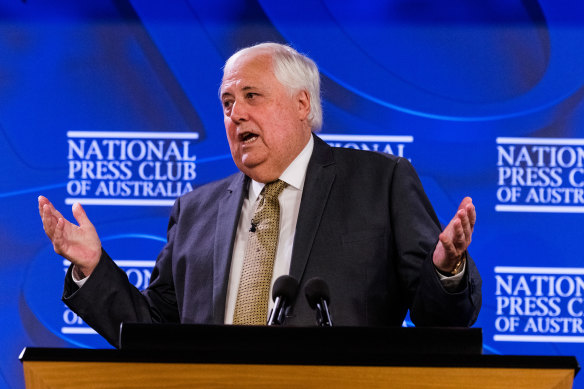 Businessman and former federal MP Clive Palmer. 