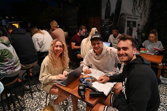 Vani Morrison, Aurelien Schibli and Brenton Parkes started the 5:30 Club in a cafe in Cronulla.