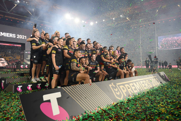 Penrith after winning the 2021 grand final at Suncorp Stadium.