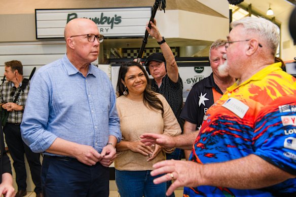 Dutton claimed Albanese had ignored the crime issue in the NT as he listened to locals talk about finding meat cleavers left on the streets and having their cars stolen.