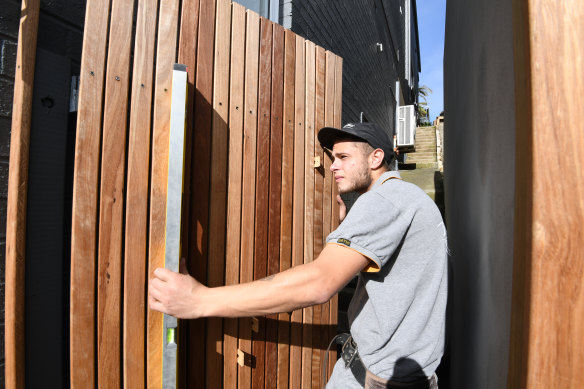 Jayden Fleischer is a fourth year carpentry apprentice who has lost jobs during COVID lockdown but has found another one to continue his apprenticeship.