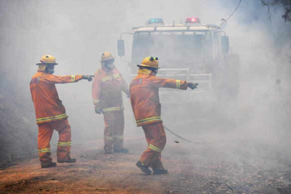 CFA members in action during last summer's bushfires 