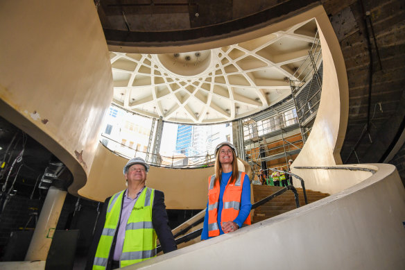 Inside the renovated Theatre Royal in King Street.