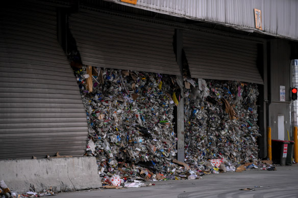 The Cleanaway waste management recycling plant in Laverton.