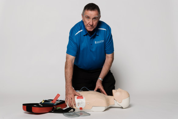TV dramas portray patients “jumping” when defibrillators are applied. The ones you would use outside hospitals do not do that, says Terry McCallum, above.