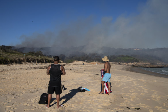 The burn at Little Congwong Beach, La Perouse near Little Bay. 