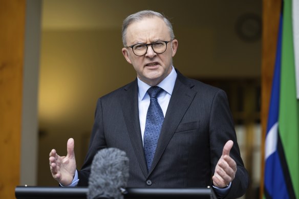 Prime Minister Anthony Albanese said the man occupying the cancelled site of a Russian embassy isn’t a national security threat.