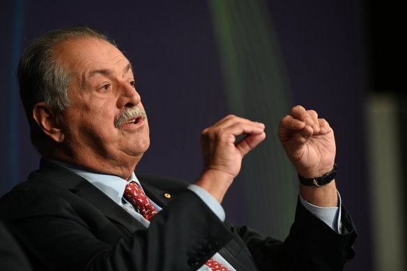 Andrew Liveris, president of the Brisbane 2032 Games Organising Committee, at an energy and climate summit in October 2022.