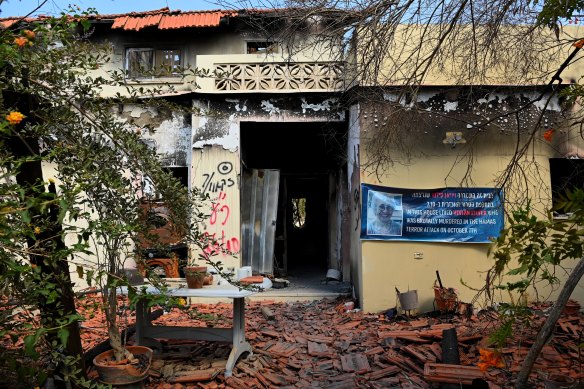 The home of Canadian peace activist Vivian Silver who was murdered by Hamas during the October 7 attack in Kibbutz Be’eri.