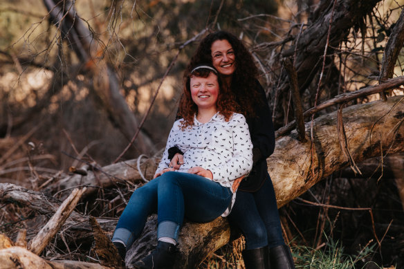 Valentina Borbone and her daughter Angelique, who attends the support unit at Moss Vale High.