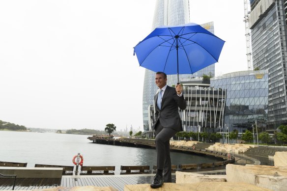 Planning Minister Rob Stokes said authorities were considering plans to allow people to safely swim at harbourside spots, including the Barangaroo foreshore. 