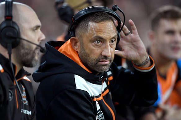 Wests Tigers coach Benji Marshall.