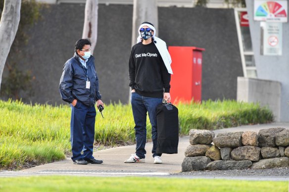 Richard Pusey leaving Ravenhall on Wednesday afternoon. 