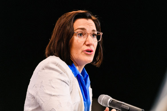 Australian chef de mission Anna Meares addresses the media in Sydney on Wednesday. 