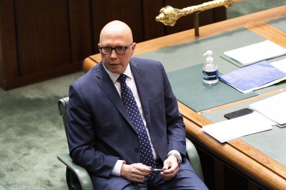 Opposition Leader Peter Dutton said the prime minister was ‘obsessed’ with the Voice.