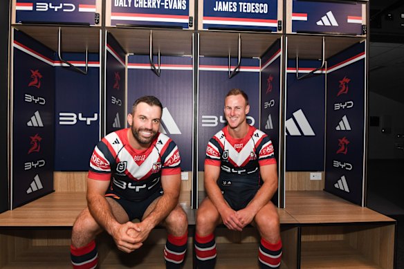 Capitão do Roosters, James Tedesco, e o novo recruta Daly Cherry-Evans