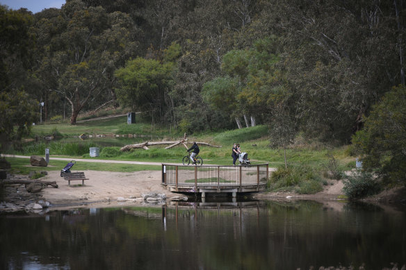 Melburnians have been making use of the lush green space at Darebin Parklands.