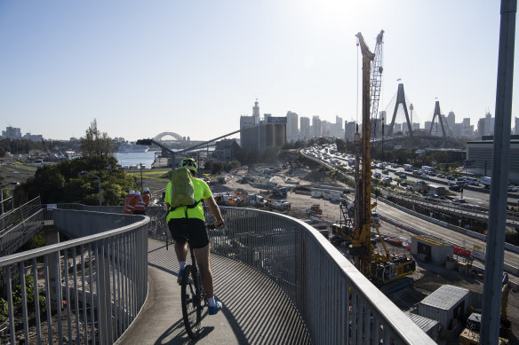 The bike path from the inner west to the city is the state's busiest cycling route.