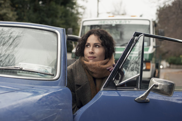 Minnie Driver as Stephanie, an Irishwoman who won’t sell the car that ties her to her late husband, in the new season of Modern Love.