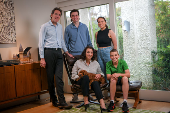 Monique Ryan with her family.