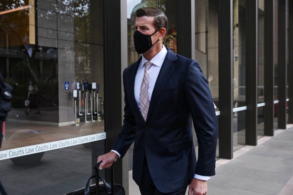 Ben Roberts-Smith outside the Federal Court in Sydney.
