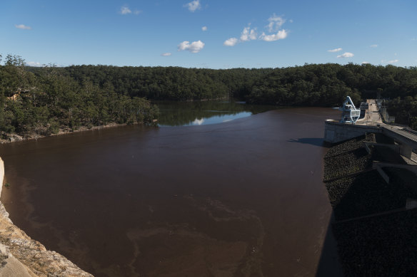 Warragamba Dam has been spilling after it reached 100 per cent full following several big rain events.