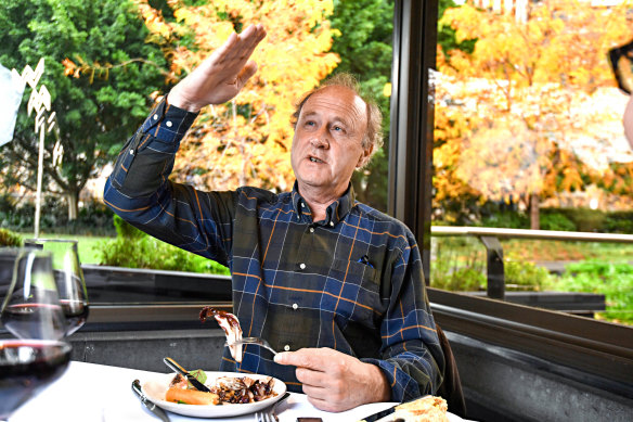 Sir Tim Smit, co-founder of the Eden Project, at the NGV's Garden Restaurant.