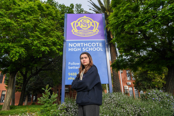 Northcote High School year 12 student Josie Armstrong fears that a stint in self-isolation could derail her exams.