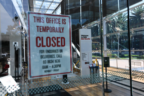 The office sector was hard hit by COVID.