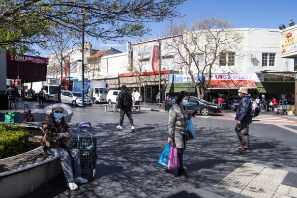 Bankstown City Plaza during the pandemic in September 2021.