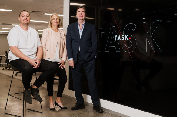 Task Software’s family of co-founders Dean Houden, Jen Houden and Kym Houden with Daniel Houden stuck in lockdown in New Zealand. 