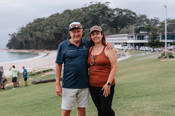 Gary and Lisa Cox, photographed in Mollymook, admit their votes in the seat of Gilmore are likely to cancel one another out.