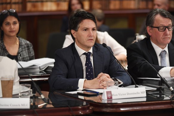 Victor Dominello MP at NSW budget estimates.