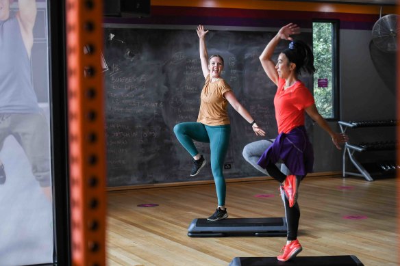 Step fitness instructor Alycia Mustafa with Tori Huynh.