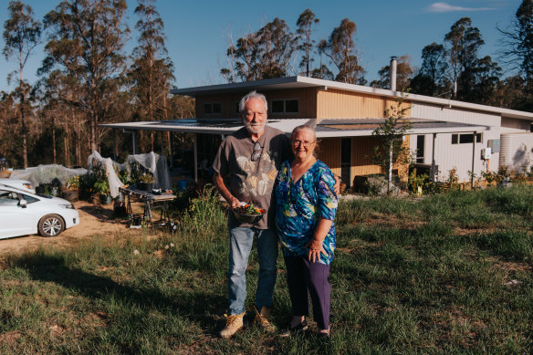 Helen and Steve Stafford lost their home in the fires and only moved into their new house in Cobargo last year.