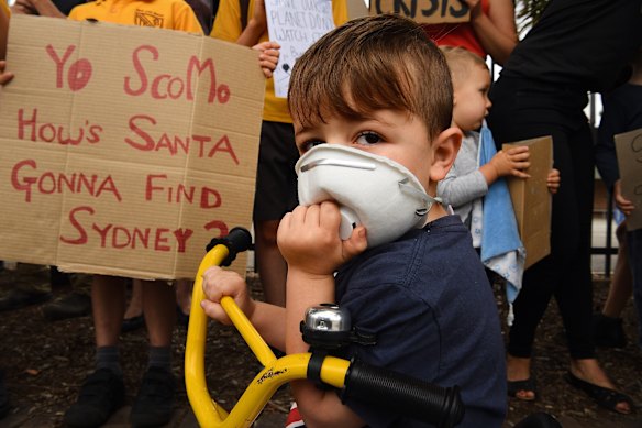 Preschool student Dante Atab's mother, Monique, says her son has been coughing at night because of the smoke. 