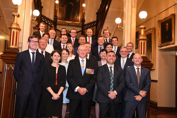 Gladys Berejiklian’s ministry in 2017 was mostly  male.