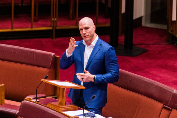 ACT Senator David Pocock gives his first speech in the Senate.