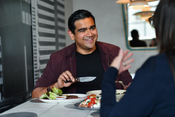 Dilruk Jayasinha with his two main courses at Frederic.