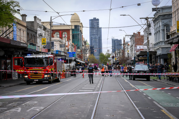 Chapel Street in Melbourne after Wednesday morning’s earthquake.